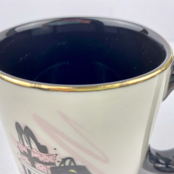 Saks Fifth Avenue New York Coffee Mug, Pink Black, Travel Essentials Cup - Picture 5 of 11